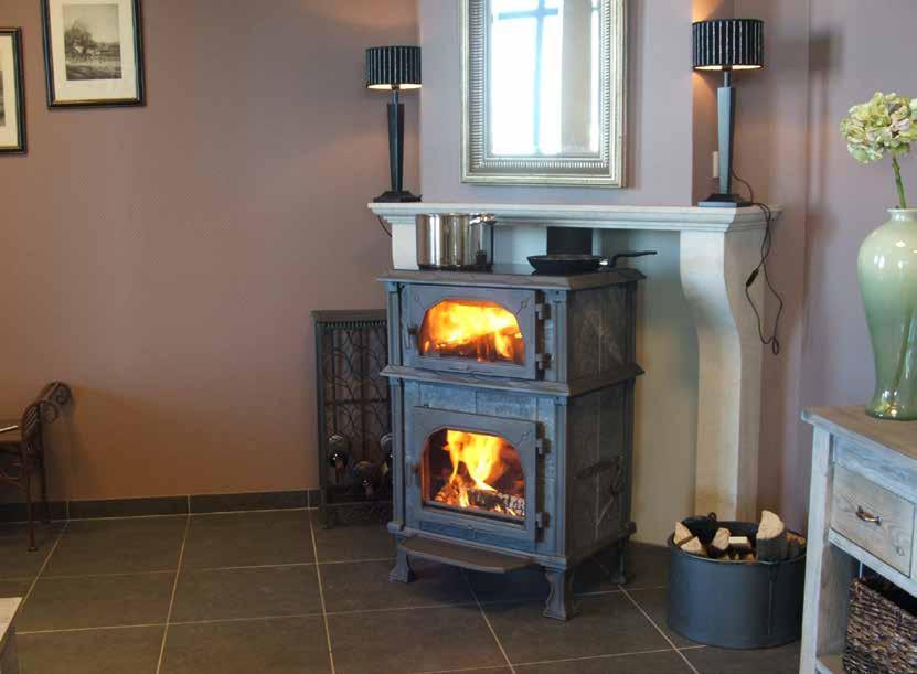 These heaters have a ceramic or steel plate that is heated directly by the fire.