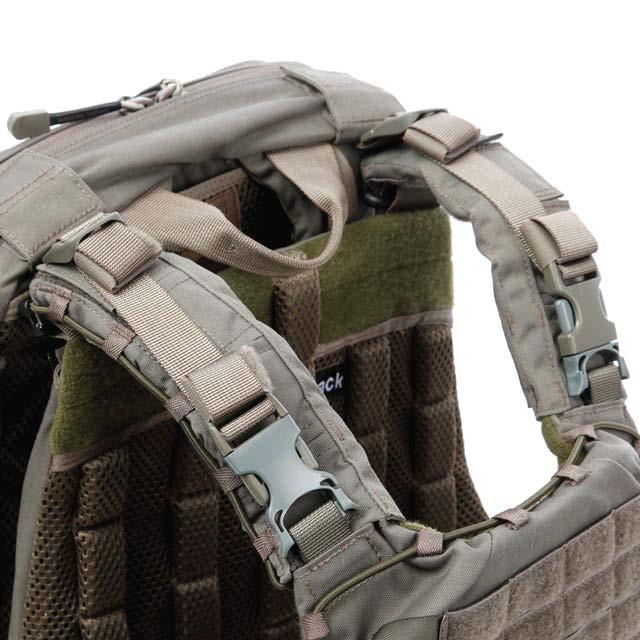 A 25L specialist backpack attached in the repair buckles.