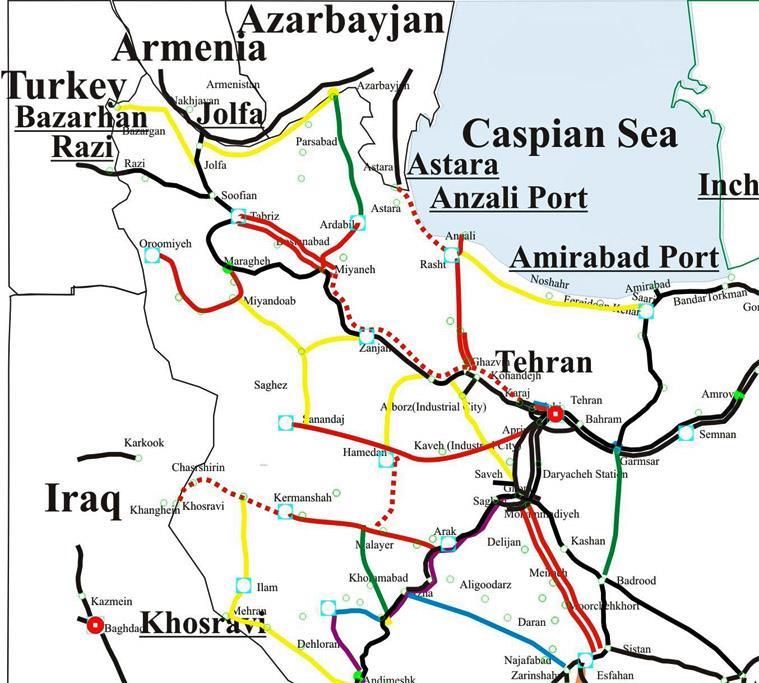 1- AZERBAIJAN AND RUSSIA FROM NORTH (PORTS OF AMIRABAD, NEKA AND