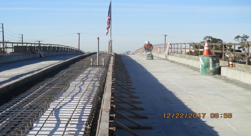 Bridge Construction Over I-405 Bridge Electrical duct bank concrete