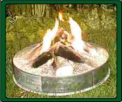 campfire or cooking fire is permitted provided the area is free of combustibles and the