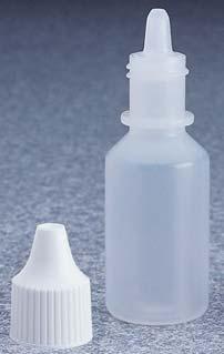 Natural or white LDPE bottles Dropper control tip snaps into place for a secure fit, sold separately Dropper tip delivers 40 or 50 µl drops (based on water), sold separately Consistent, accurate drop