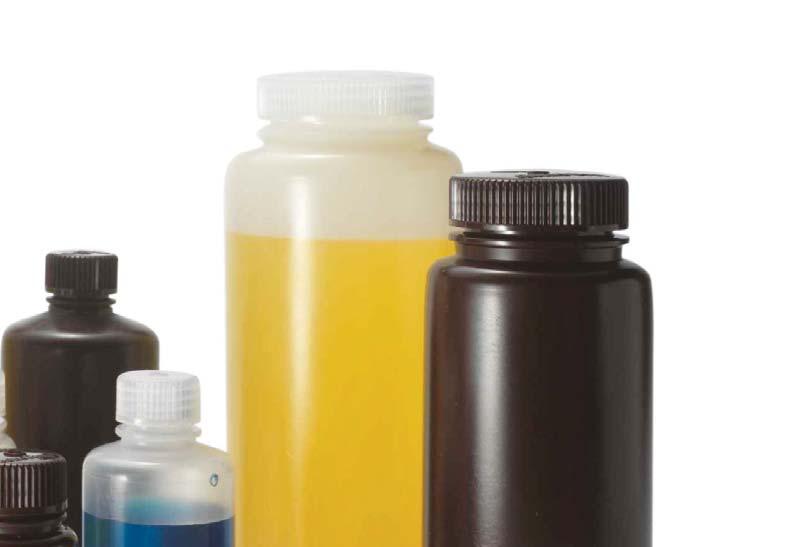 packaging Thermo Scientific Nalgene Wide-Mouth Packaging Bottles with Closures translucent amber high-density polyethylene with opaque amber polypropylene closure, bulk pack Nalgene HDPE Translucent