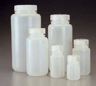 Bottles and Closures meet the requirements of 21CFR177.1520 for food and beverage use, USP Class VI. Nalgene Wide-Mouth Bottles Cat. No. Capacity, ml (oz.) Closure Size, mm Neck I.D., mm O.