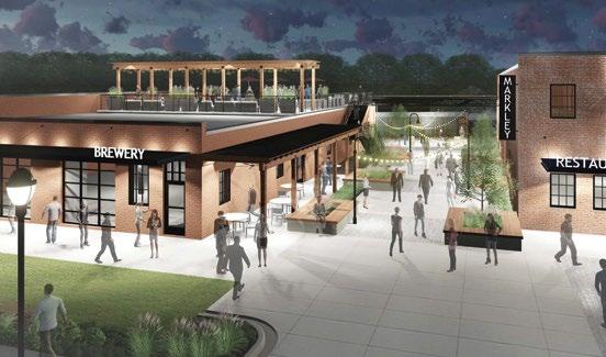 , right on the Greenville Health System Swamp Rabbit Trail and a block from the future City Park.The restaurant and brewery plans to open in the fall.