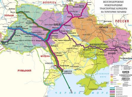 International Transport Corridors via Ukraine territory The total length of the international transport corridors on Ukrainian territory makes up 3162 km.