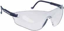 Protective Eyewear Features: Personal Protective Equipment & Safety Products Impact resistant polycarbonate lenses block greater than 99.9% of harmful UVA and UVB radiation up to 400 nanometer.