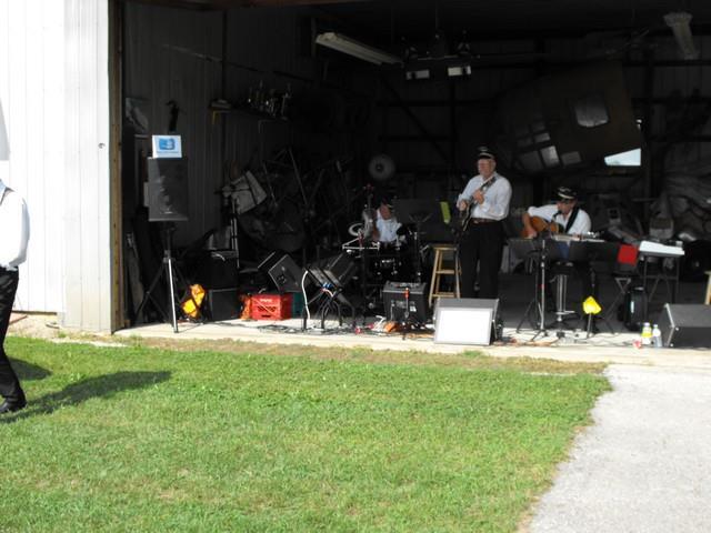 They even had a live band playing in one of the hangars.