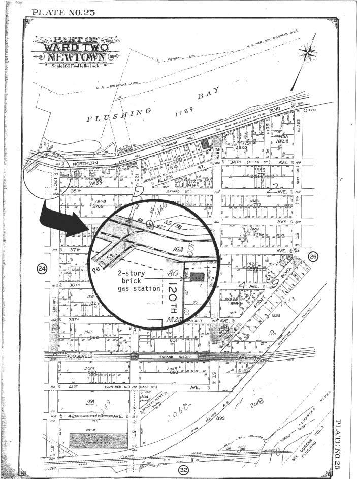 Searching for George Wilson s Garage 309 FIGURE 1. Belcher-Hyde: Queens Vol. 2, 1927. and followed 44th Avenue through Corona, knifing across the ash dump on a straight line to Flushing Creek.