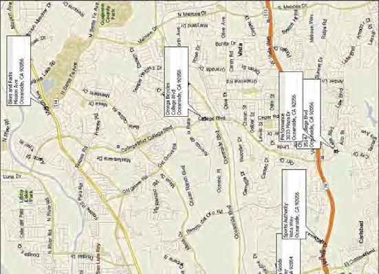 Map to Bike Shops