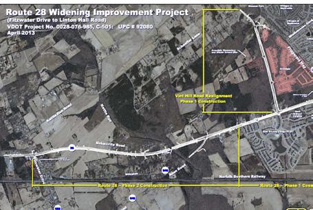 Route 28 Phase II (Vint Hill to Fitzwater Dr.) Total Project Cost - $35.
