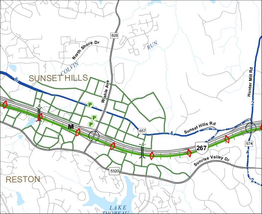 Reston Transportation Projects Since February 2014: Network analysis/prioritization completed Board adopted Funding Plan Board adopted a Comprehensive Plan realignment of Sunset Hills Road Route 7