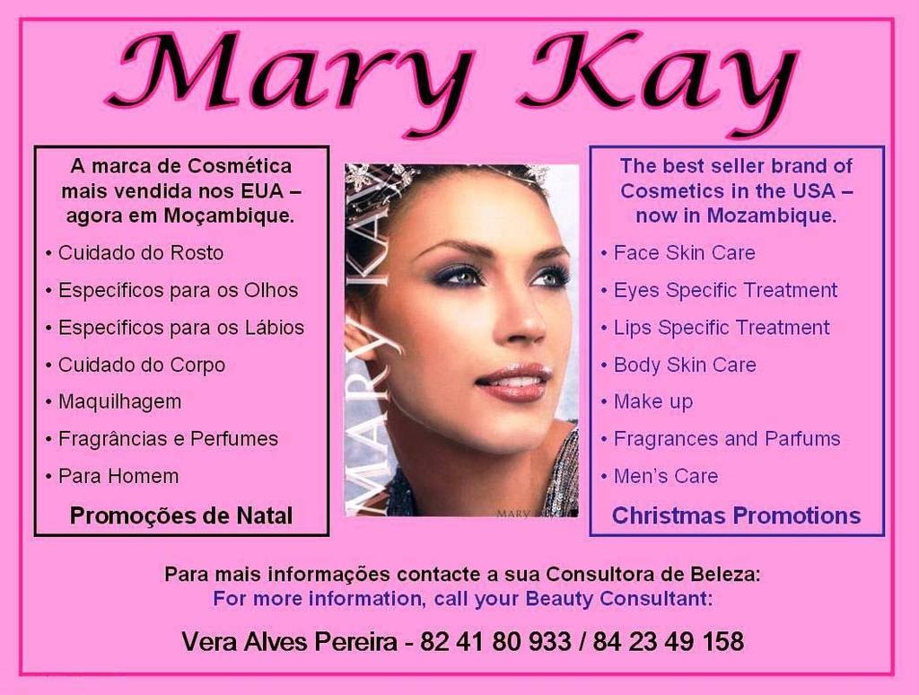 Mary Kay is the best selling brand of Beauty Products and Make Up in the USA. It has 40 years of existence and is present in more than 30 countries around the world.