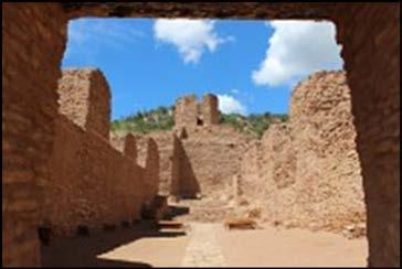 The visitor center consists of the History and Culture Museum and gift shop which sells local Jemez artisan crafts.