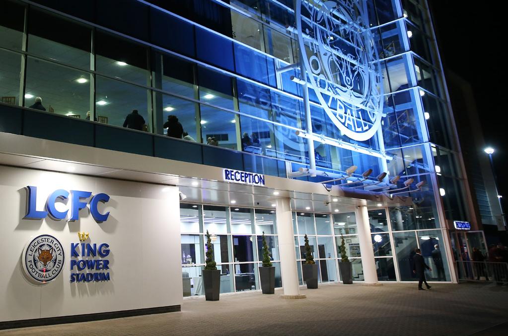 WHILE YOU ARE AT KING POWER STADIUM RECEPTION HOSPITALITY Access to the reception area of King Power Stadium is gained via two sets of automatic doors.