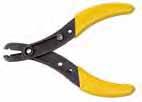6 Wire Strippers/Cutters Wire Stripper/Cutter Strips six standard wire sizes without nicking wire. Scissors action of 1/2" (13 mm) wide cutter makes clean cuts with little effort.