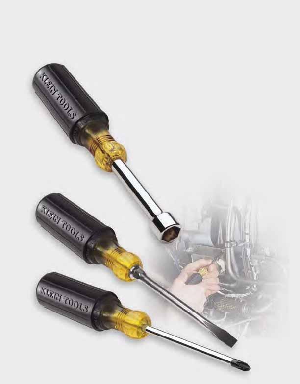 Screwdrivers, Nut Drivers & Accessories Offering a variety of tip types, hex sizes, shaft lengths, and handle designs, Klein has the