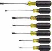 Cushion-Grip Screwdriver Sets 8-Piece Cushion-Grip Screwdriver Set General purpose selection of the most frequently used screwdrivers.