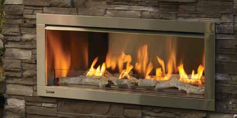 Standard Features Natural gas or propane Stainless steel faceplate & inner panels Stainless steel burner covered