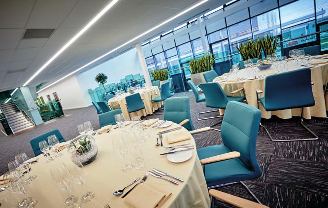 Mezzanine Flooded with natural light, this open plan area offers a stylish and flexible space to host private dining, networking events, informal breakout sessions, small exhibitions and seminars.