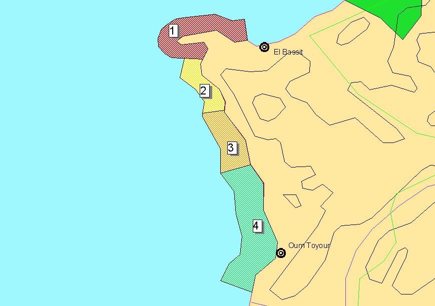 MPA extend to north of Ras El Bassit, i.e. the El Midan cape, north of the military guard-house.