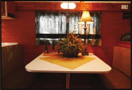 compared to conventional RVs. By converting the table into a bed this camp would house up to FIVE people.