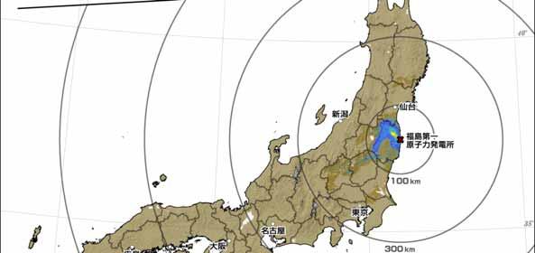 (Reference 3) Measurement Results of the Airborne Monitoring Surveys Conducted by MEXT Nationwide (Deposition of Cs-134 on the ground surface nationwide) Fukushima Dai-ichi NPP Deposition of Cs-134