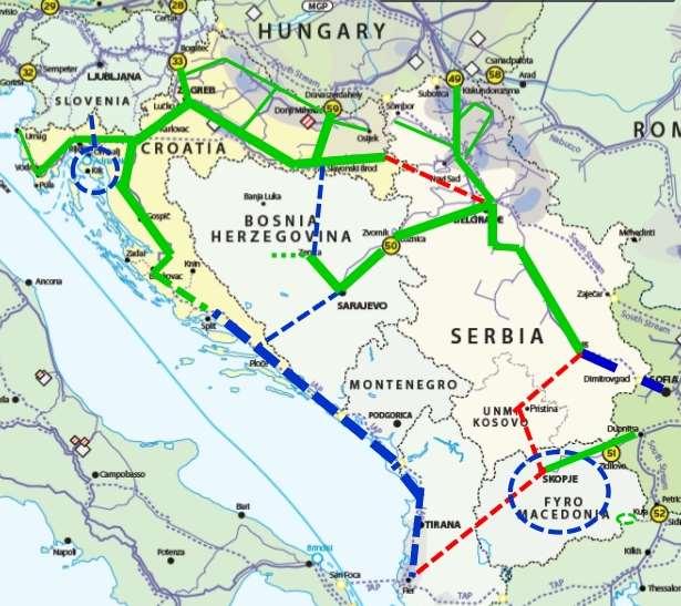 The Gas Ring Observing wider the position of BiH and neighboring countries, the construction of planned gas pipelines will create the gas ring that