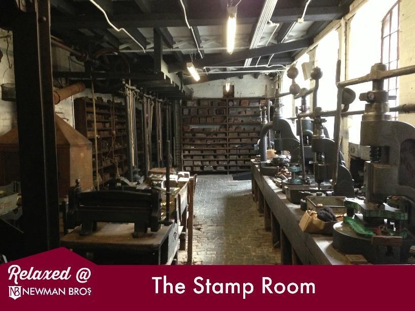 Location 3: In the Stamp Room All visitors will go down a metal ramp with a handrail into the Stamp Room. You will be in this room for about 10-15 minutes.
