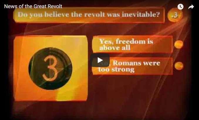 HI Masada: A news flash from the great revolt The dramatic events of the great revolt are covered in the form of a contemporary news program, with live broadcasts