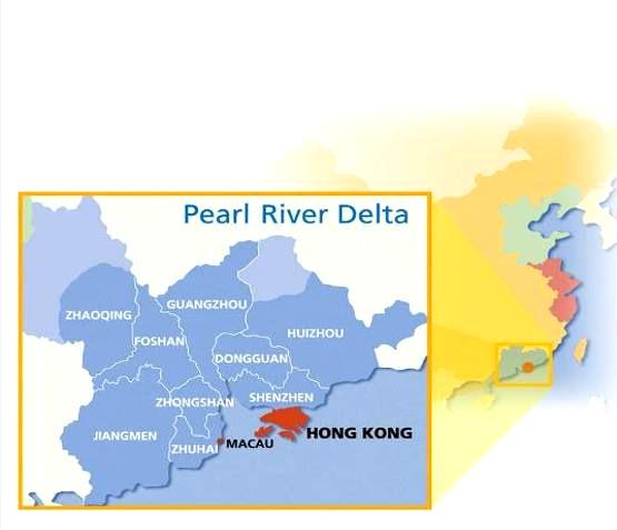 Hong Kong Advantages: Ideal Location Immediate Market the Pearl River Delta: 47 million