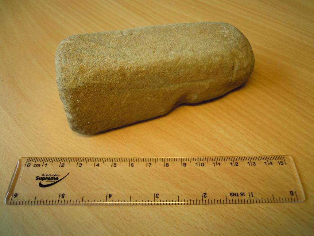 16 Figure 17: Example of artefacts recovered sandstone object (possible whetstone) 3.