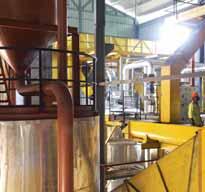 The main product from the milling operation is crude palm oil (CPO).