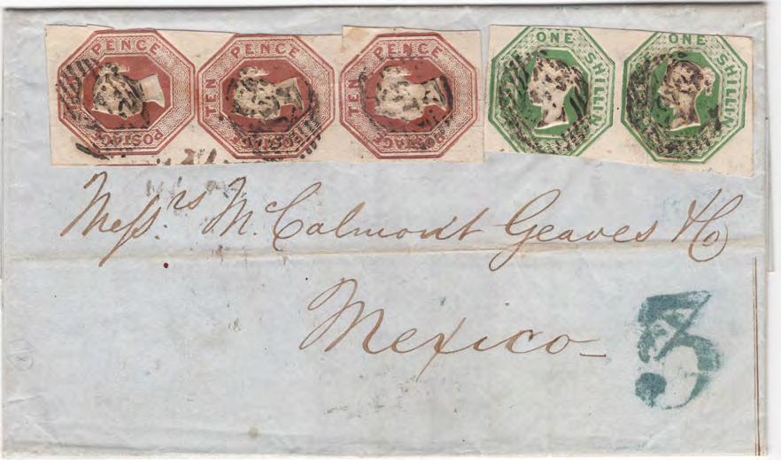 1852 APRIL 1, 1852: London, England to Mexico via Southampton per West Indies Packet.
