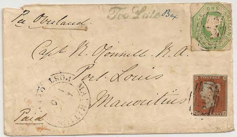 1850 MARCH 19, 1850: Torquay, England to Port Louis, Mauritius via Overland Route via Southampton.