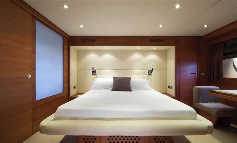 The Master suite also features a walk in closet, a SAT LCD TV, DVD, HI FI system and a safe.