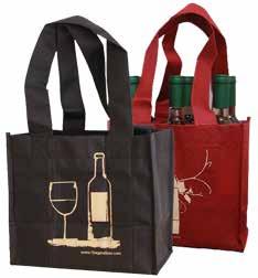 Wine Bags Package wines safely and quickly with your own branded bags. Wine bags are a great way to remind your customers about your wine and liquor purchases.