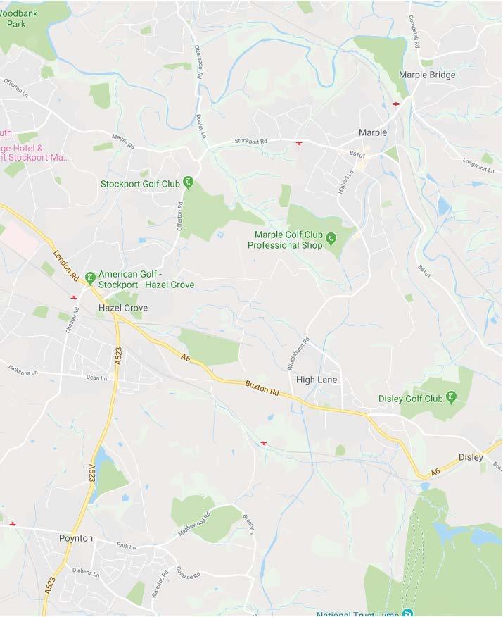 Bramhall National Rail Station is situated 300 yards from the property and is located on the main line to London via Macclesfield and Stokeon-Trent.