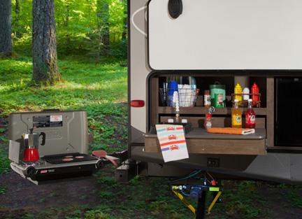 all your gear in tow, thanks to a roomy pass-through storage space that can hold
