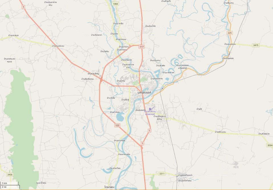 Location of Nakhon Sawan Station (wide) Nakhon Sawan