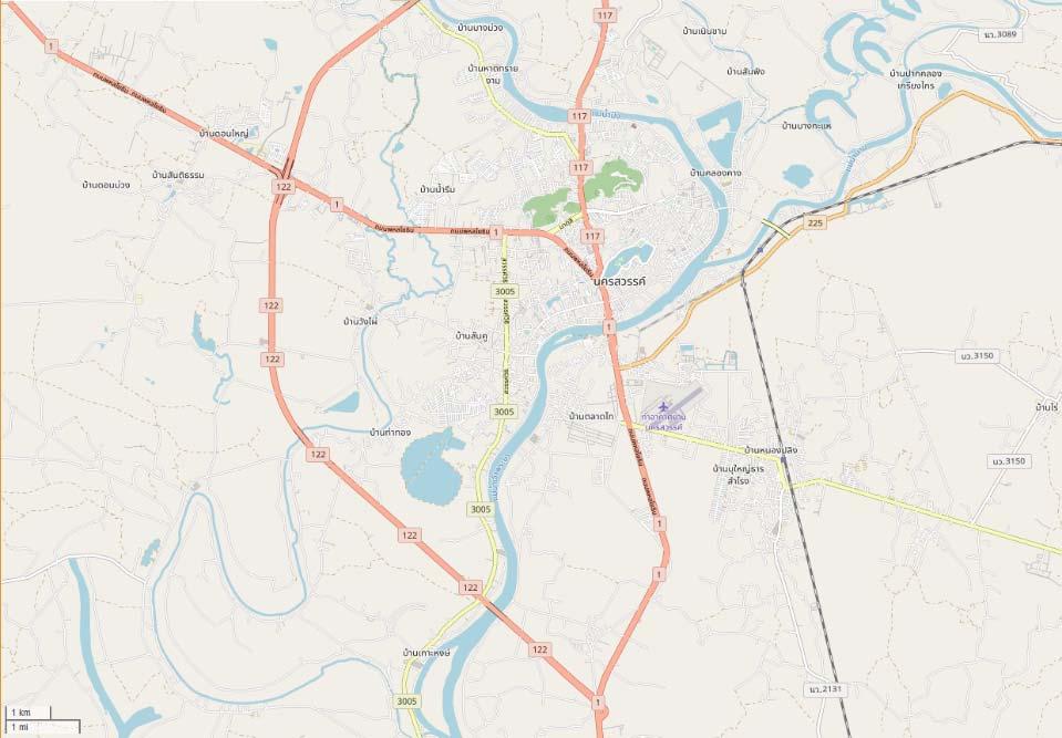 Location of Nakhon Sawan Station (detail)