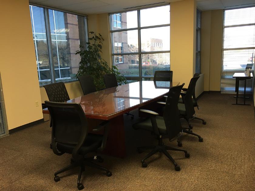 E8 on campus map 2020 Kraft Drive, Suite 2150 Conference table seats 12 Bonus entrance room seats 3 1,422 sq ft Amenities: Phone and