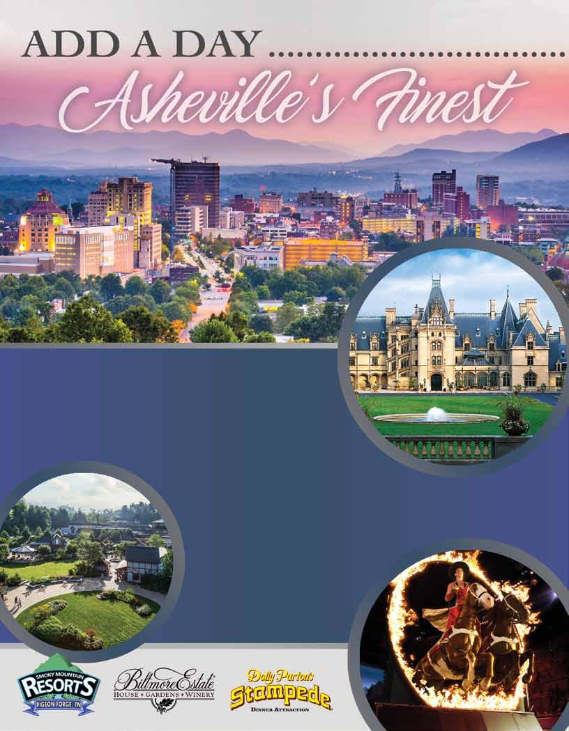 Get the day started with a delicious hot breakfast at the hotel Board the coach for Asheville, NC and experience the private home and gardens of the Vanderbilt s @ Biltmore Estate.