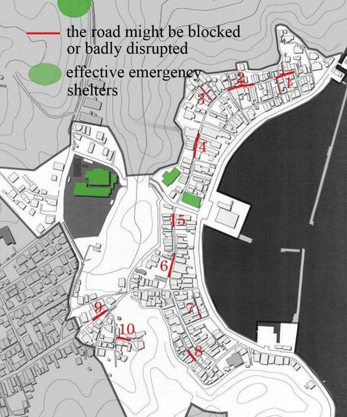 existing disaster prevention plan, it enables the solid evacuation by all citizens, including the senior in the area. Map 10.
