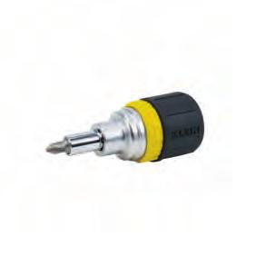 Klein Tools WHAT S NEW DRIVERS 6-in-1 Ratcheting Stubby Screwdrivers Ratcheting mechanism allows