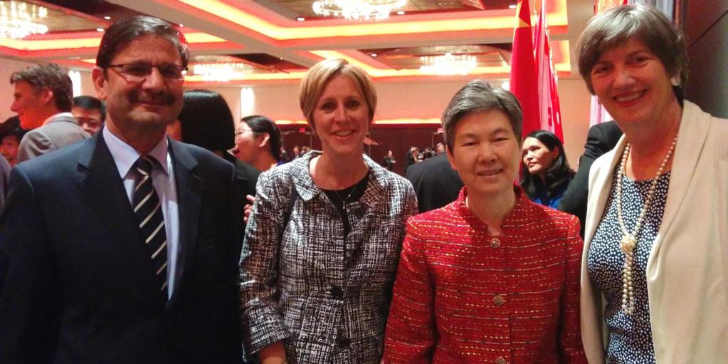 September 9: China s National Day Chinese Consulate Chair Kirby-Yung and Commissioner Evans attended a reception marking China s