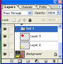 Izbornik palete layer L a y e r s Stil sloja Efekti sloja layer1 Stvaranje novog seta slojeva Stvaranje