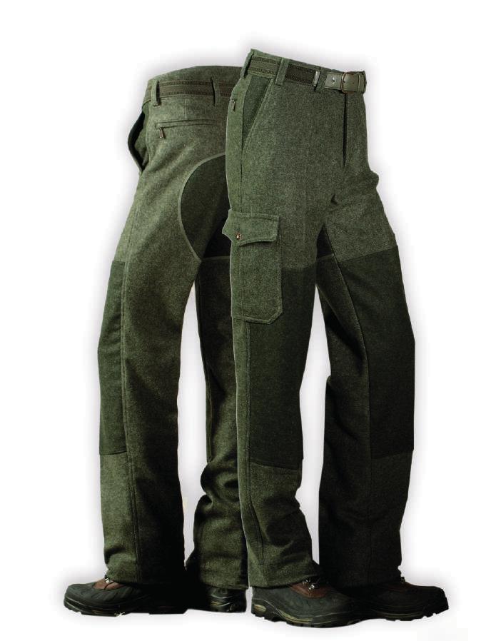 SUITS & TROUSERS HIMALAYA-T This pair of trousers is made out of genuine Austrian loden. The composition is 90% wool and 10% polyamide and weights 600 gram.