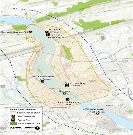 Key sites in River Section 4 Capital Area Focus Area Listed by Owner Dauphin County Fort Hunter Mansion & Park Fort Hunter PFBC Boat Launch East Pennsboro Township West Fairview Point River Access
