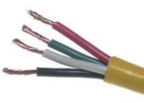 242 50 50 100' Audio Cable Clear PVC insulation Finely stranded tinned and bare copper conductors -4 F(-200 C) to 176 F(80 C) temperature rating 90 volt rating Polarity is distinguished by one